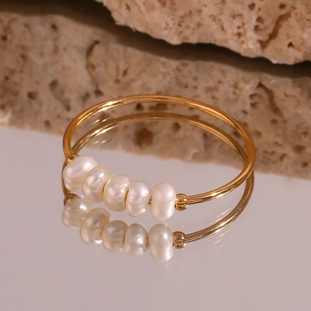 Pearl Ring Gold Plated