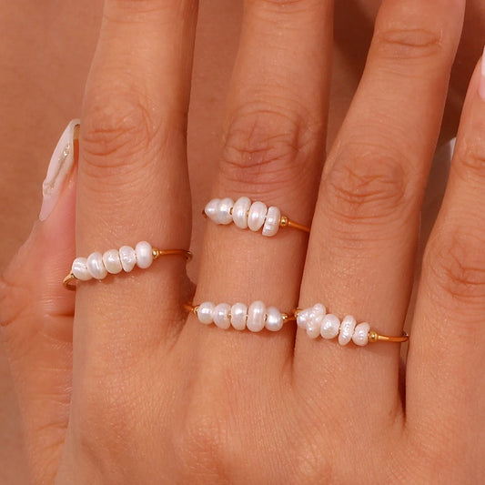 Pearl Ring Gold Plated