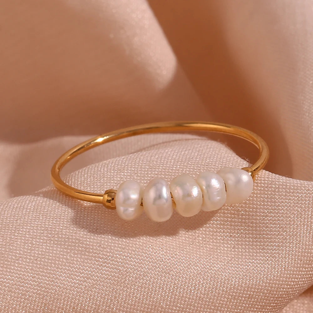 Pearl Ring Gold Plated