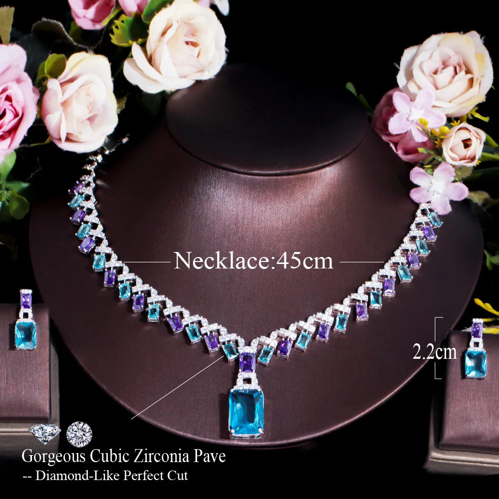 Crystal Necklace and Earrings