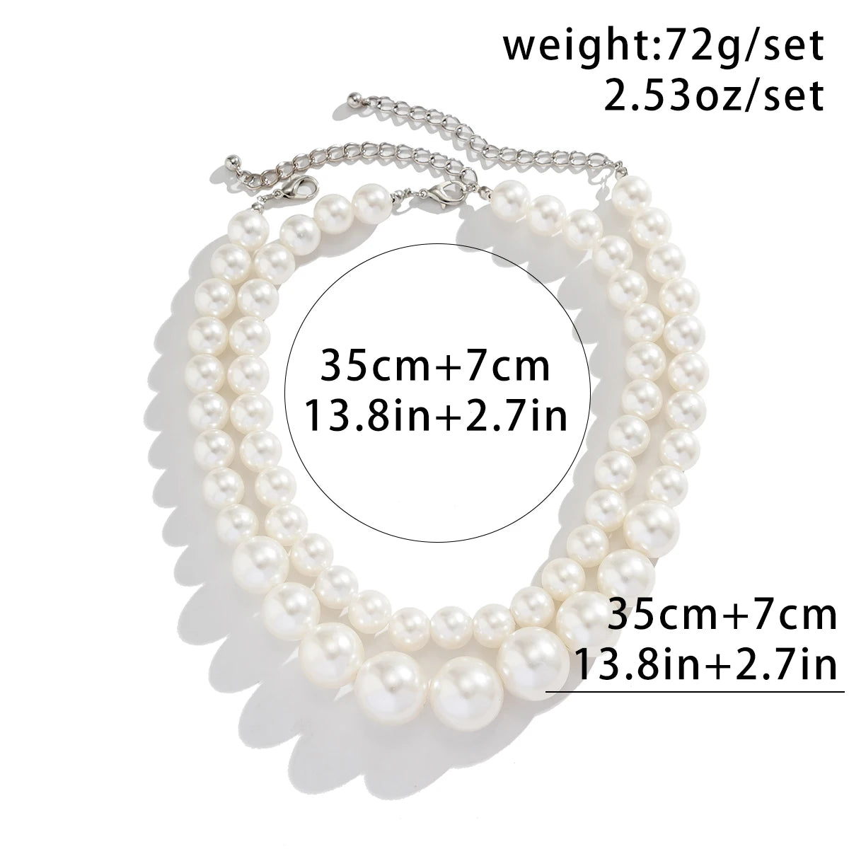 Elegant Imitation Pearl Beaded Choker Colla