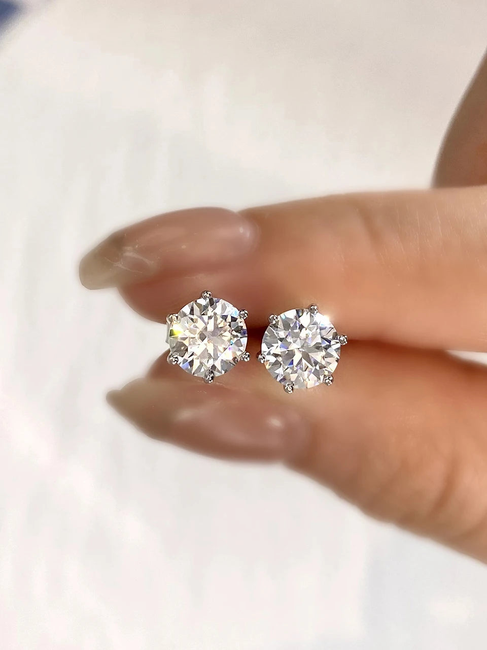 Stud Earrings Lab Created Diamond Wedding Jewelry