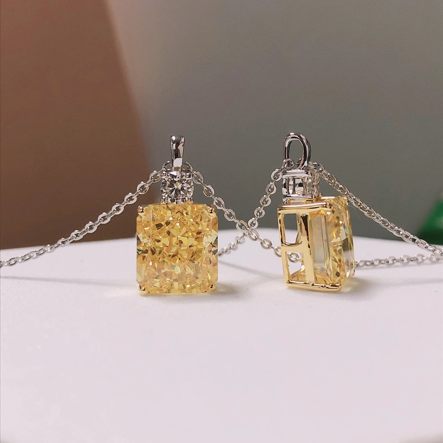 Radiant Cut Lab Diamond pendant