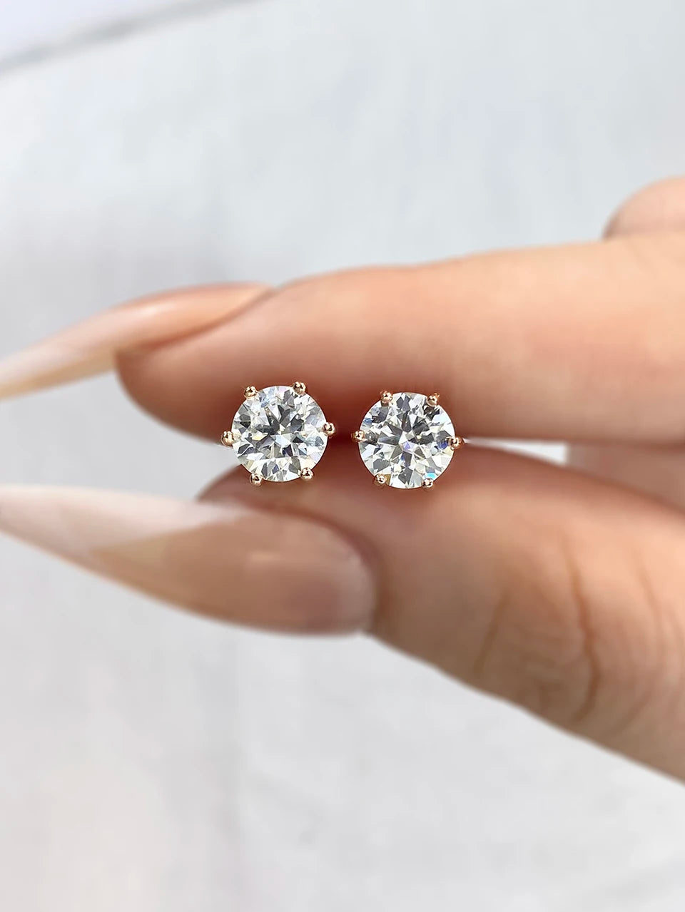 Stud Earrings Lab Created Diamond Wedding Jewelry