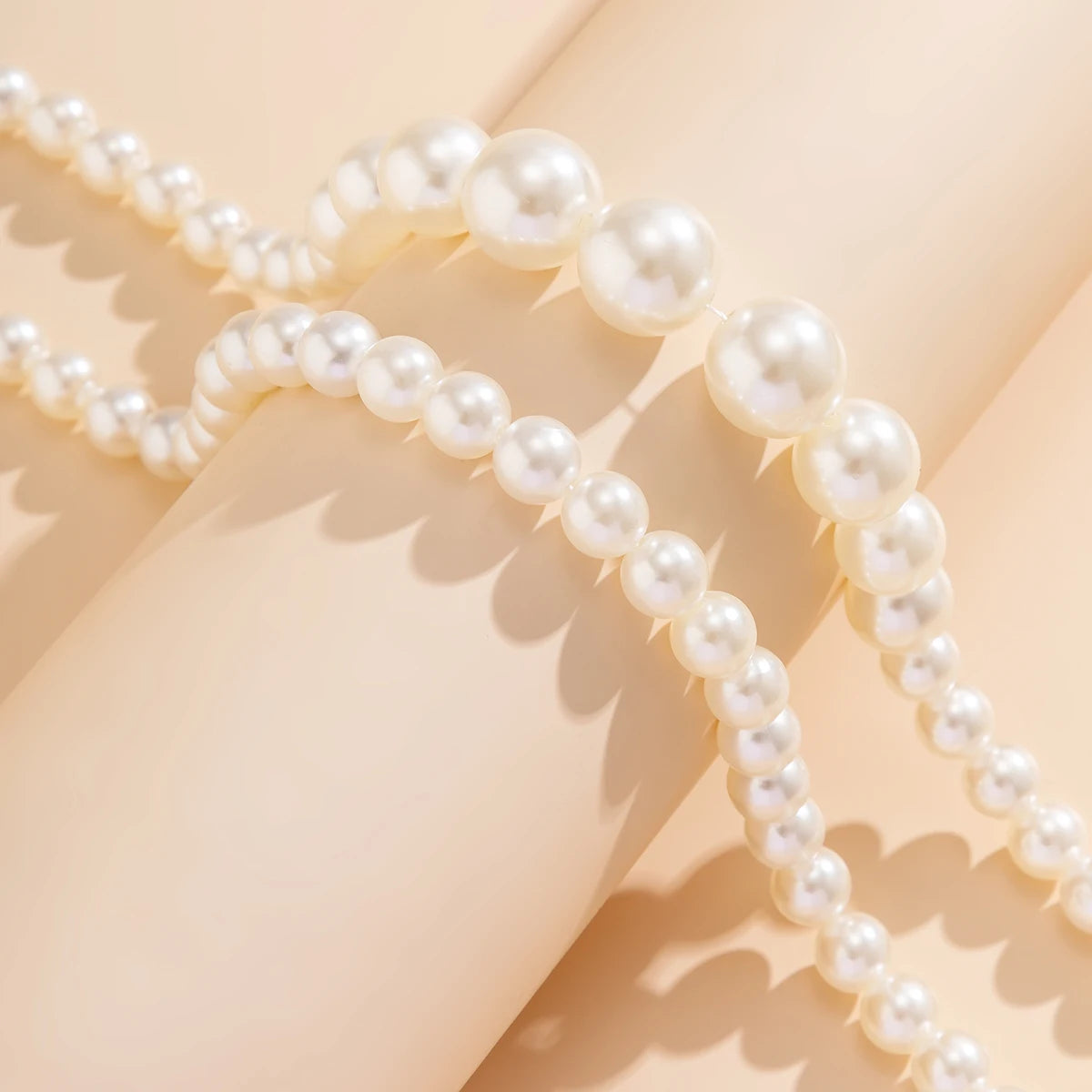 Elegant Imitation Pearl Beaded Choker Colla