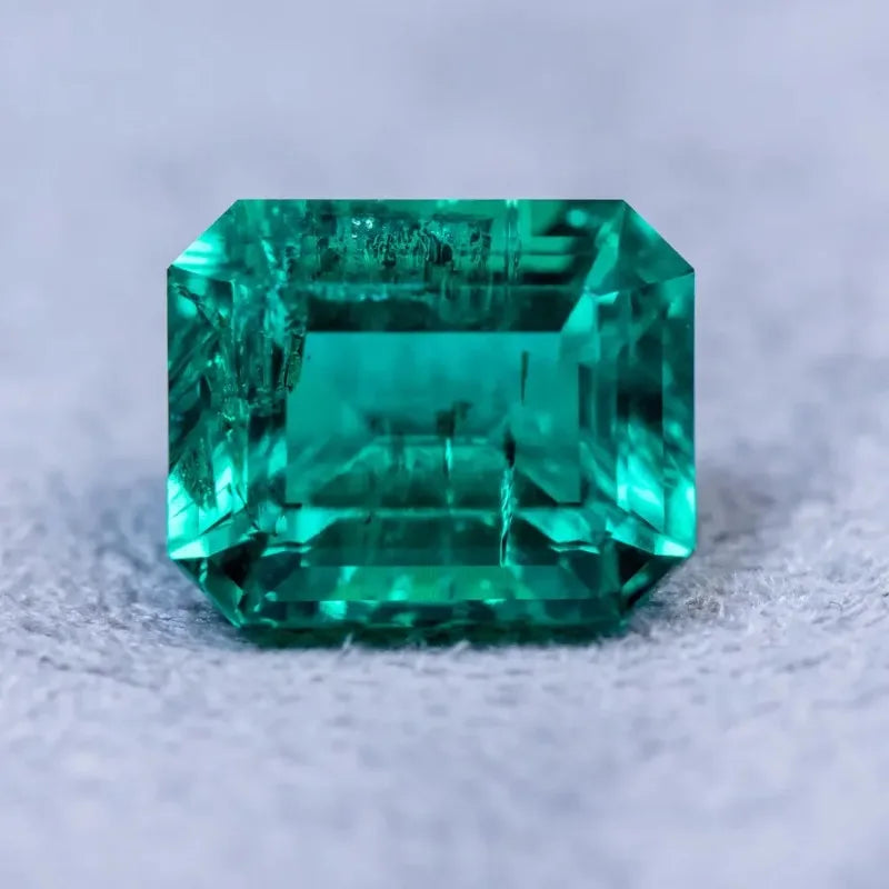 Lab Grown Columbia Emerald Gemstone