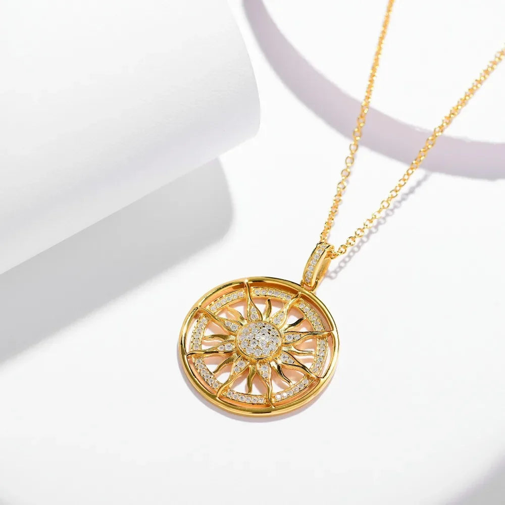 Necklace for Women Gold Plated Lab Diamond