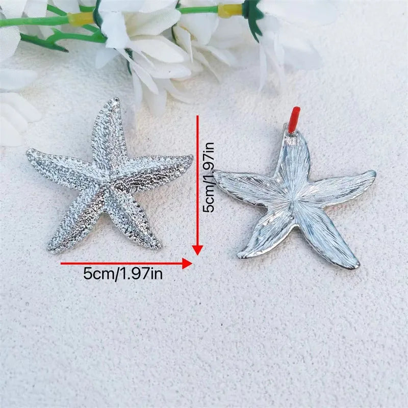 Exaggerated Boho Large Metal Starfish Stud