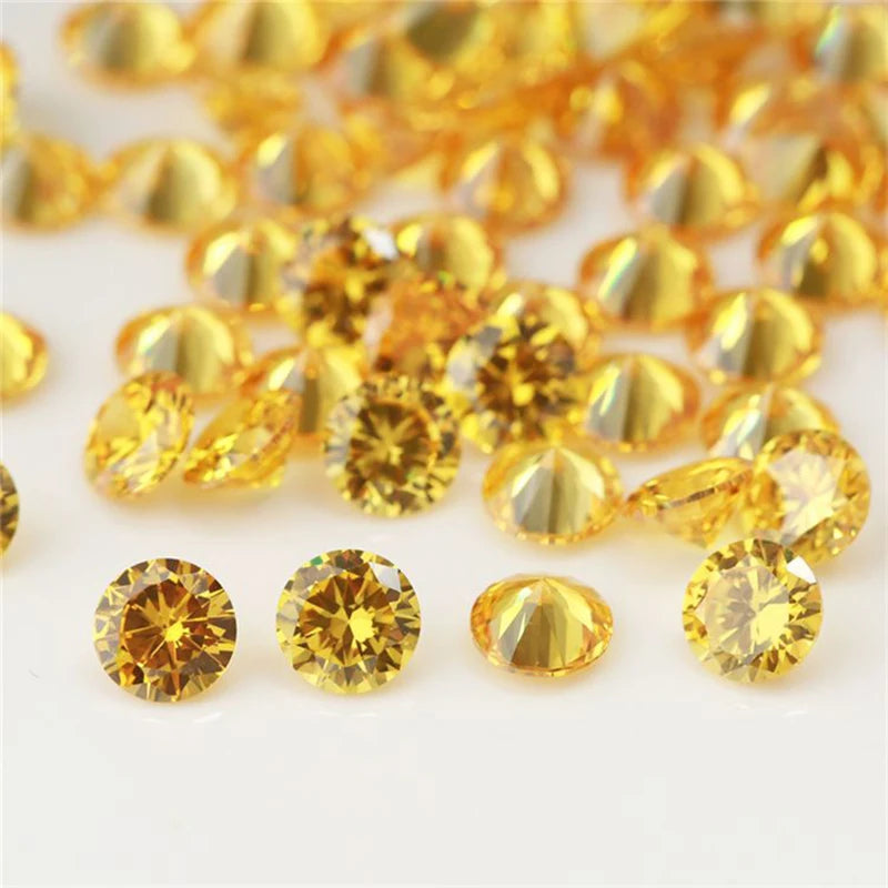 Golden Yellow Color Diamond Round for Jewelry