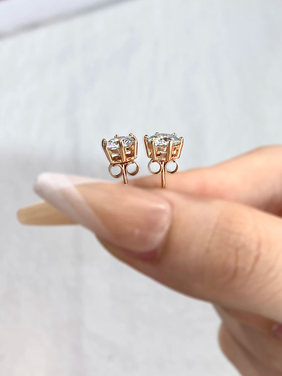 Stud Earrings Lab Created Diamond Wedding Jewelry