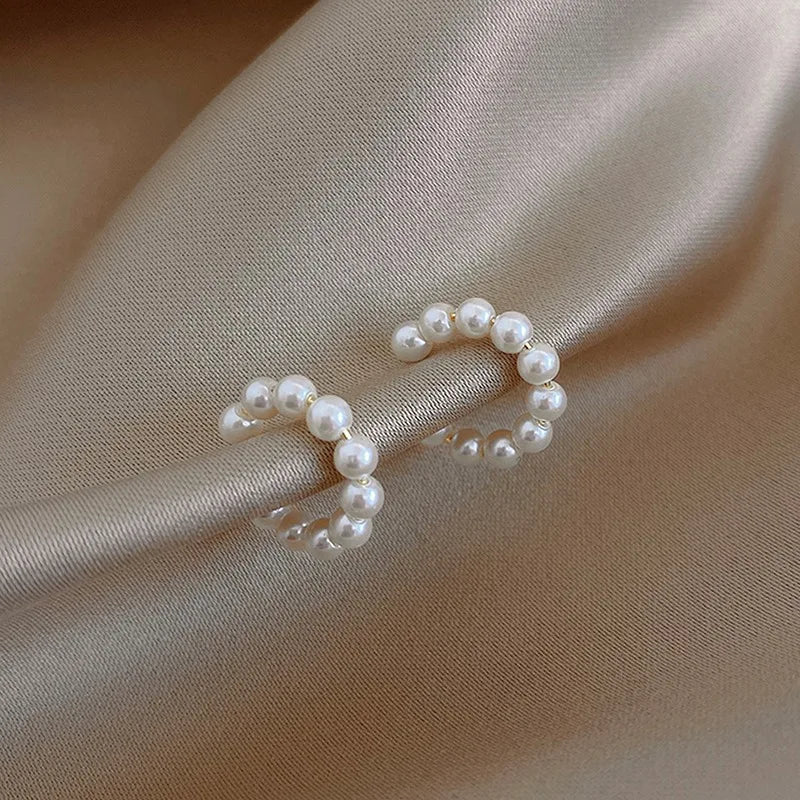 Pearl Ear Cuff Clip Earrings Non-Piercing