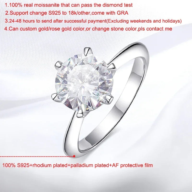 Lab Diamond Solitaire Ring for Women Engagement