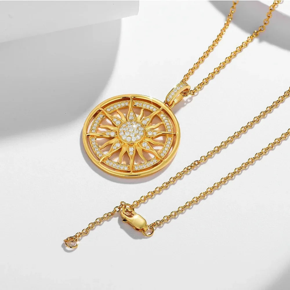 Necklace for Women Gold Plated Lab Diamond