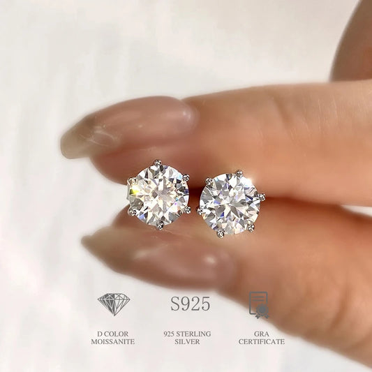 Stud Earrings Lab Created Diamond Wedding Jewelry