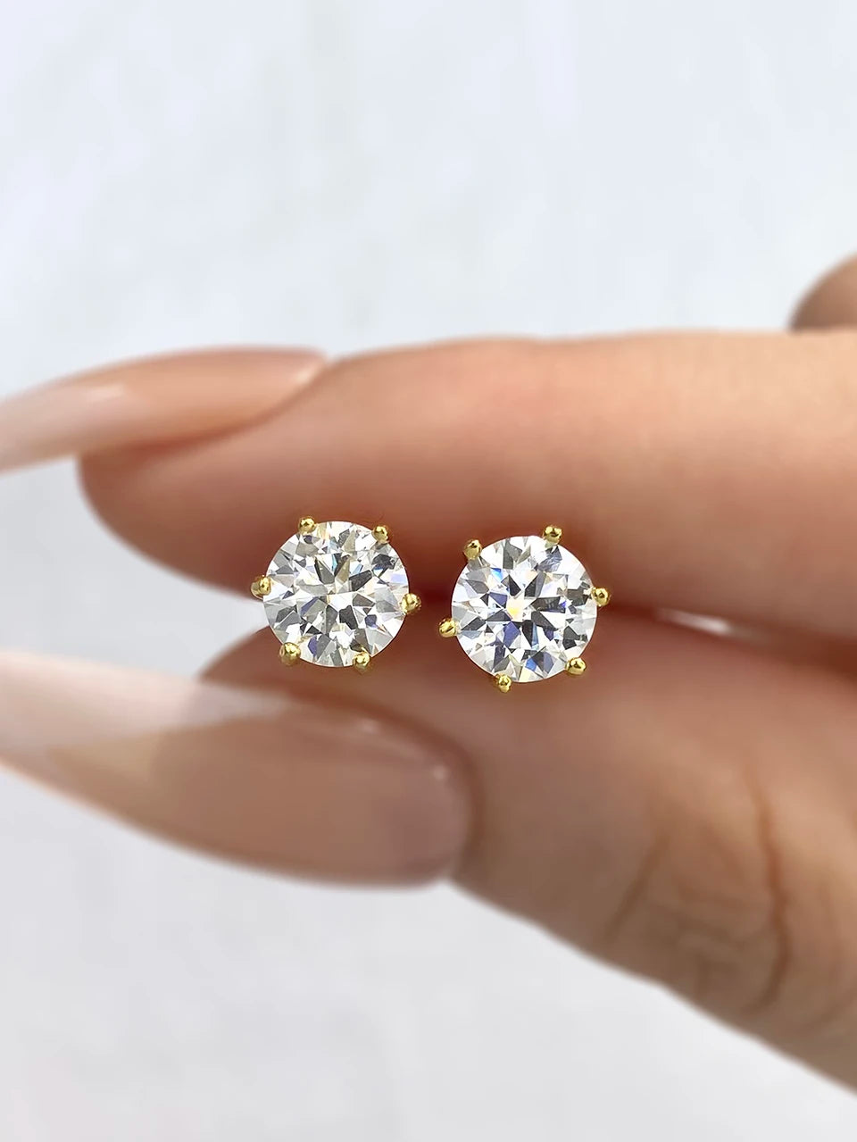 Stud Earrings Lab Created Diamond Wedding Jewelry