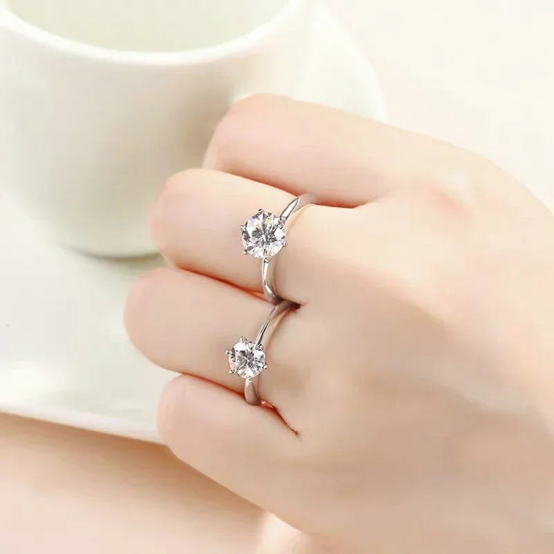 Lab Diamond Solitaire Ring for Women Engagement