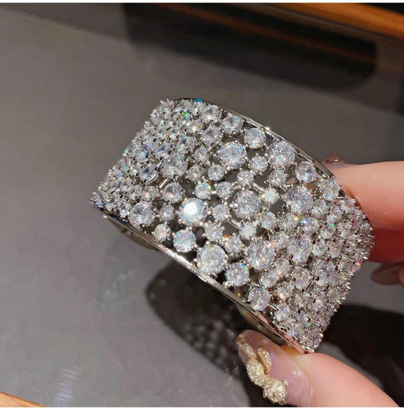 Lab Diamond Bangle Bracelet For Women