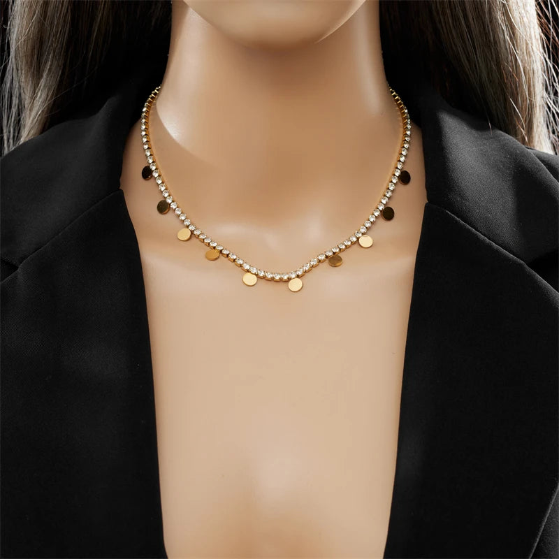 Stainless Steel Round Choker Necklace