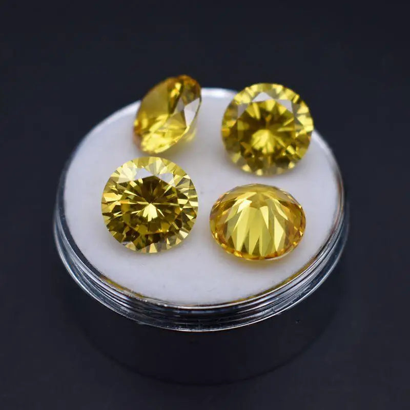 Golden Yellow Color Diamond Round for Jewelry